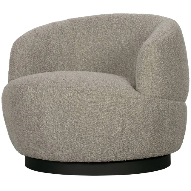 WOOOD Woolly Draaifauteuil - Chenille - Zand - 71x84x88 natural