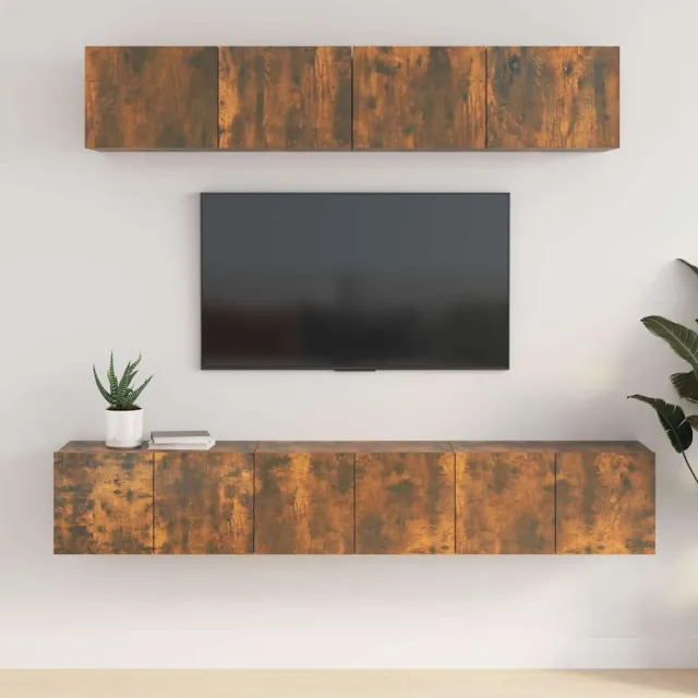 vidaXL 5-delige Tv-meubelset bewerkt hout gerookt eikenkleurig, foto 2
