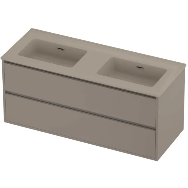 Proline Tribute Badmeubelset Porselein Greeploos 120x46x54 cm Mat Crème Cotton Clay Beige