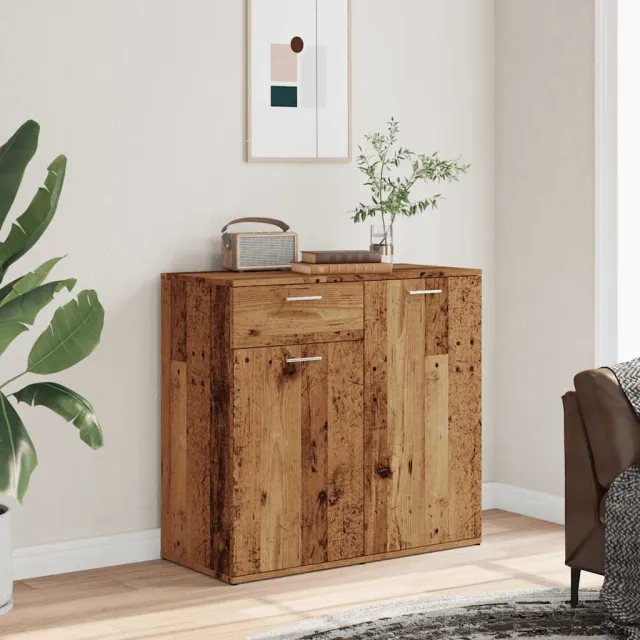 vidaXL Dressoir 80x36x75 cm bewerkt hout oud houtkleurig Bruin