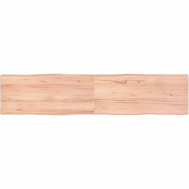 vidaXL Tafelblad natuurlijke rand 180x40x(2-4) cm eikenhout lichtbruin