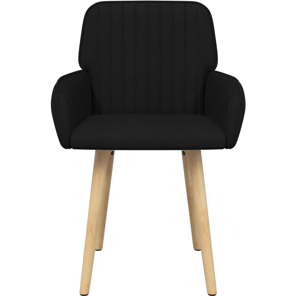 vidaXL Eettafelstoelen 2 st Stof Zwart 56,5 x 50 x 87,5 cm