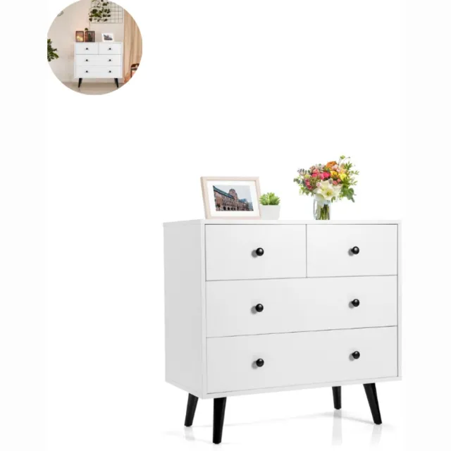 GranMaison Ladekasten - Slaapkamer - Kledingkasten - Commode - Organizer - Massief - Wit