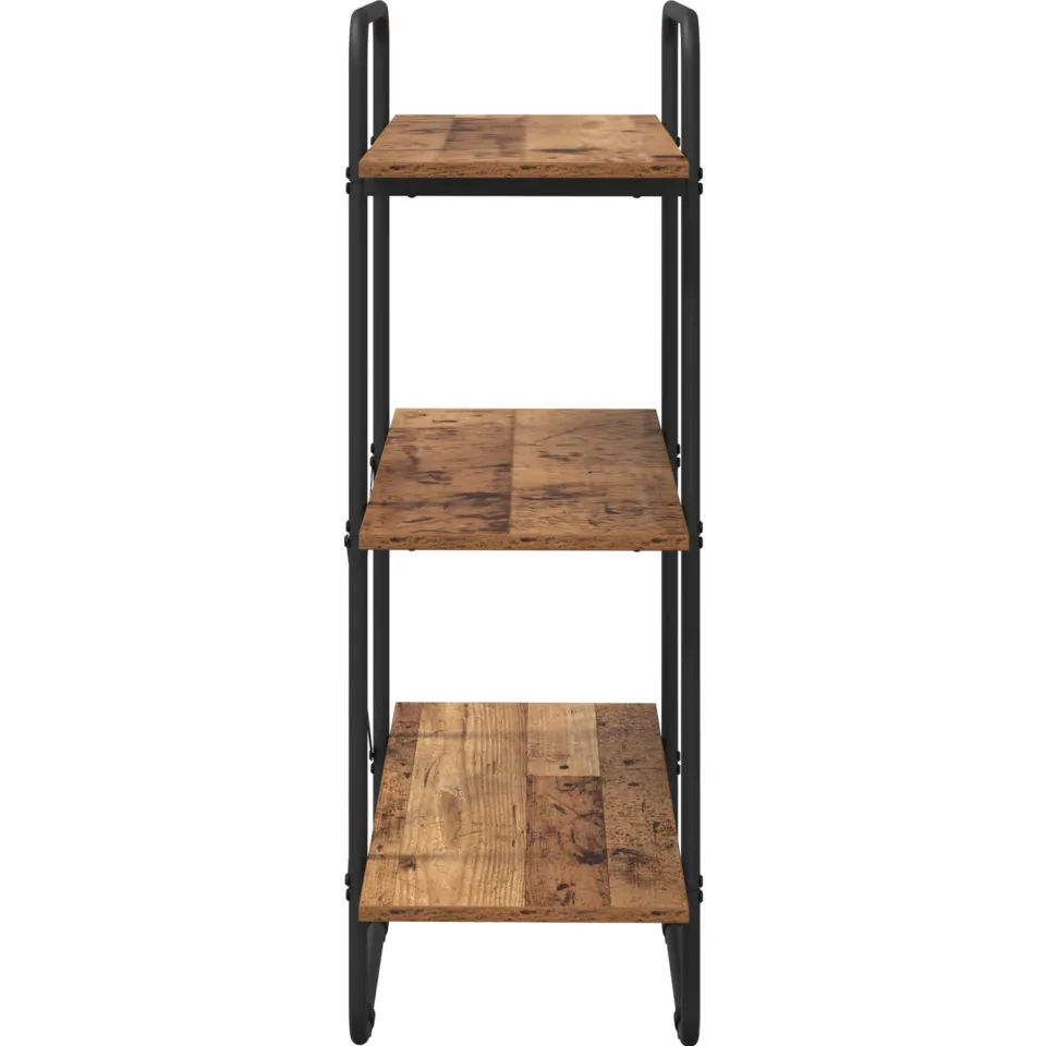 vidaXL Boekenrek 3-laags 60 x 35 x 105 cm PB Eikenhout, foto 4