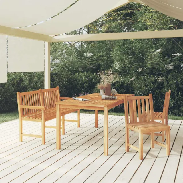 vidaXL 4-delige Tuinset massief teakhout bruin, foto 2
