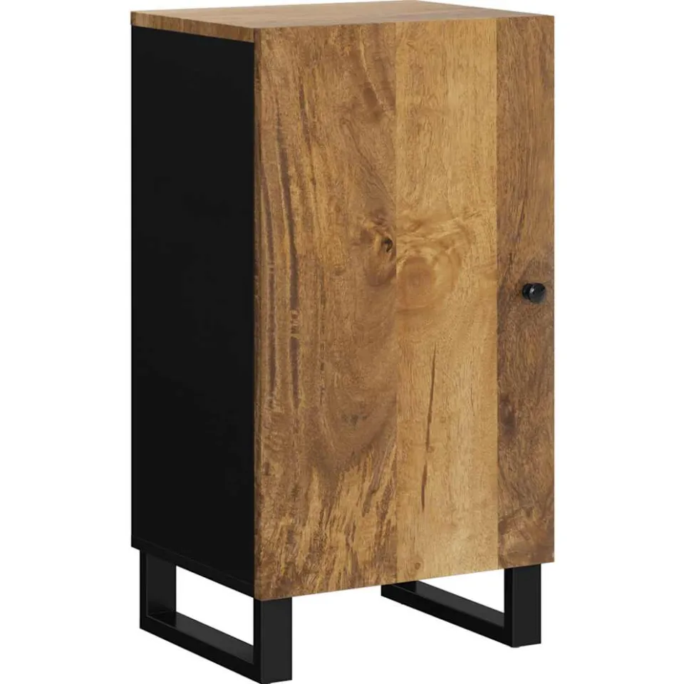 vidaXL Dressoir met deur 40x31x75 cm massief mangohout bruin, foto 3