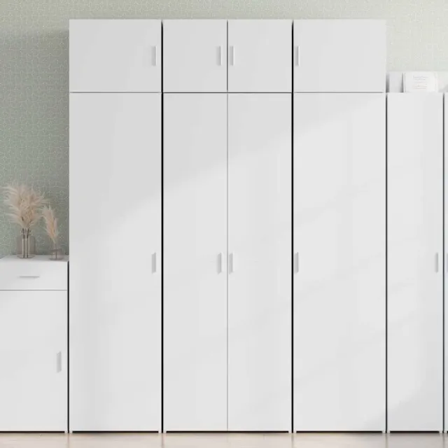 vidaXL Hoge kast 70x42,5x185 cm bewerkt hout wit, foto 2