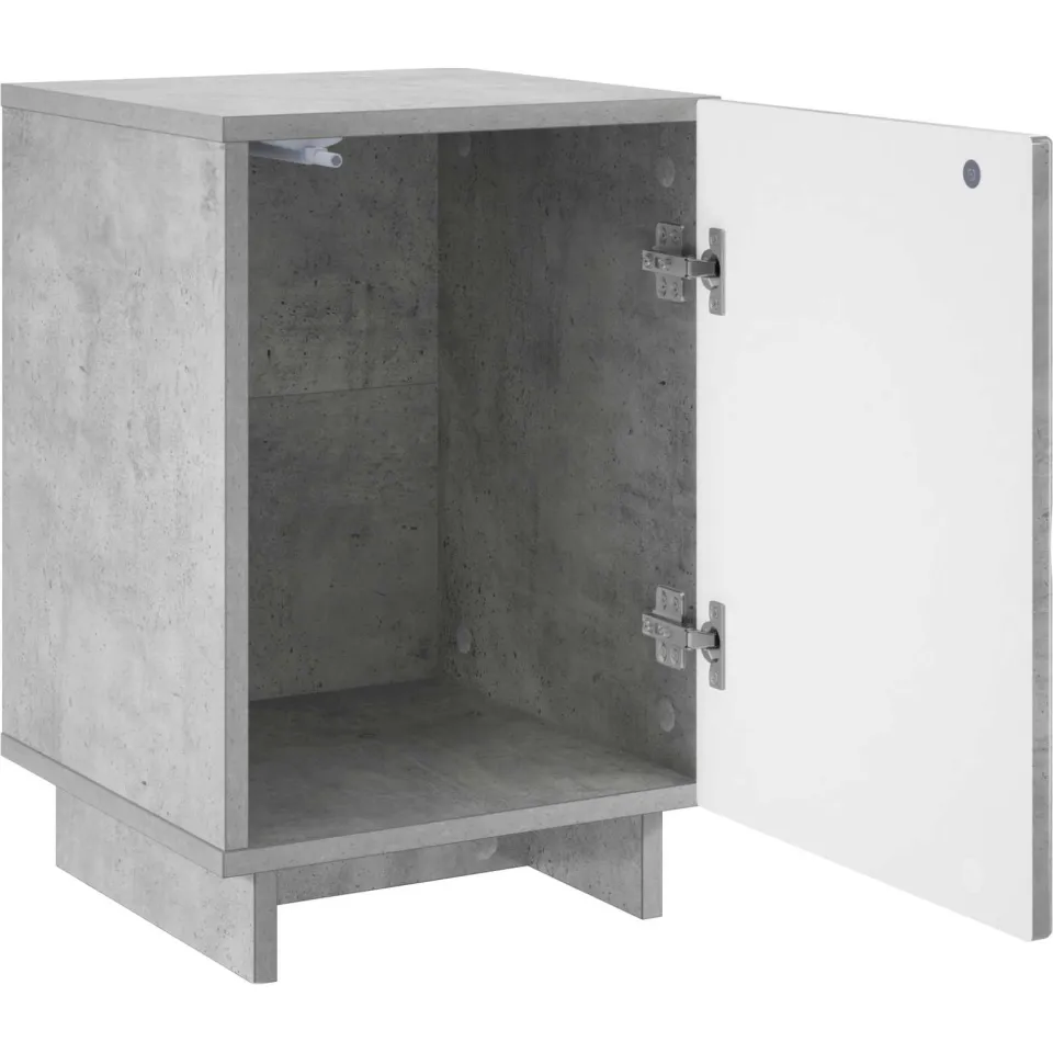 vidaXL Nachtkastje 2 st Betongrijs 33,5 x 34,5 x 50 cm Bewerkt hout