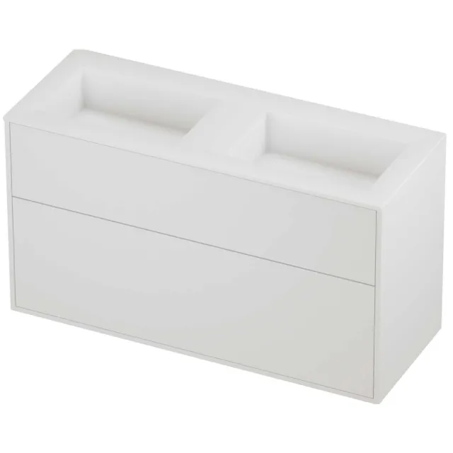 Proline Aristo Badmeubelset Polystone Elegant 2 Laden 120x46x67 cm Mat Wit Mat White