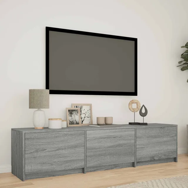 vidaXL TV-kast met LED 165x34x40 cm Grijs Sonoma Geconstrueerd hout