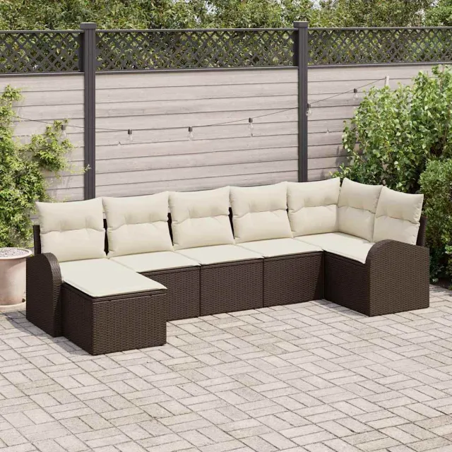 vidaXL Tuin Sofa Set 7 st Bruin [Synthetisch]: Poly Rattan, foto 2