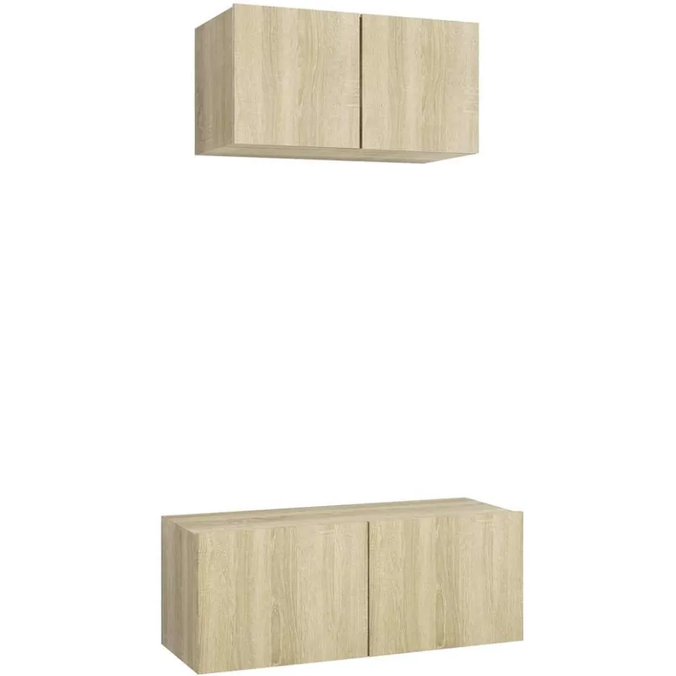 vidaXL 2-delige Tv-meubelset bewerkt hout sonoma eikenkleurig, foto 3