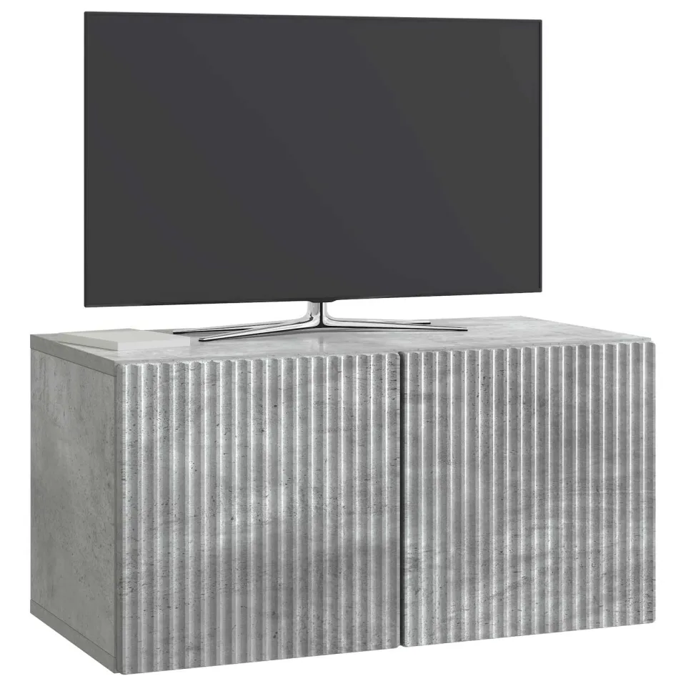 vidaXL Wandbeugel TV-kast 59,5 x 31 x 30 cm Betongrijs Bewerkt hout