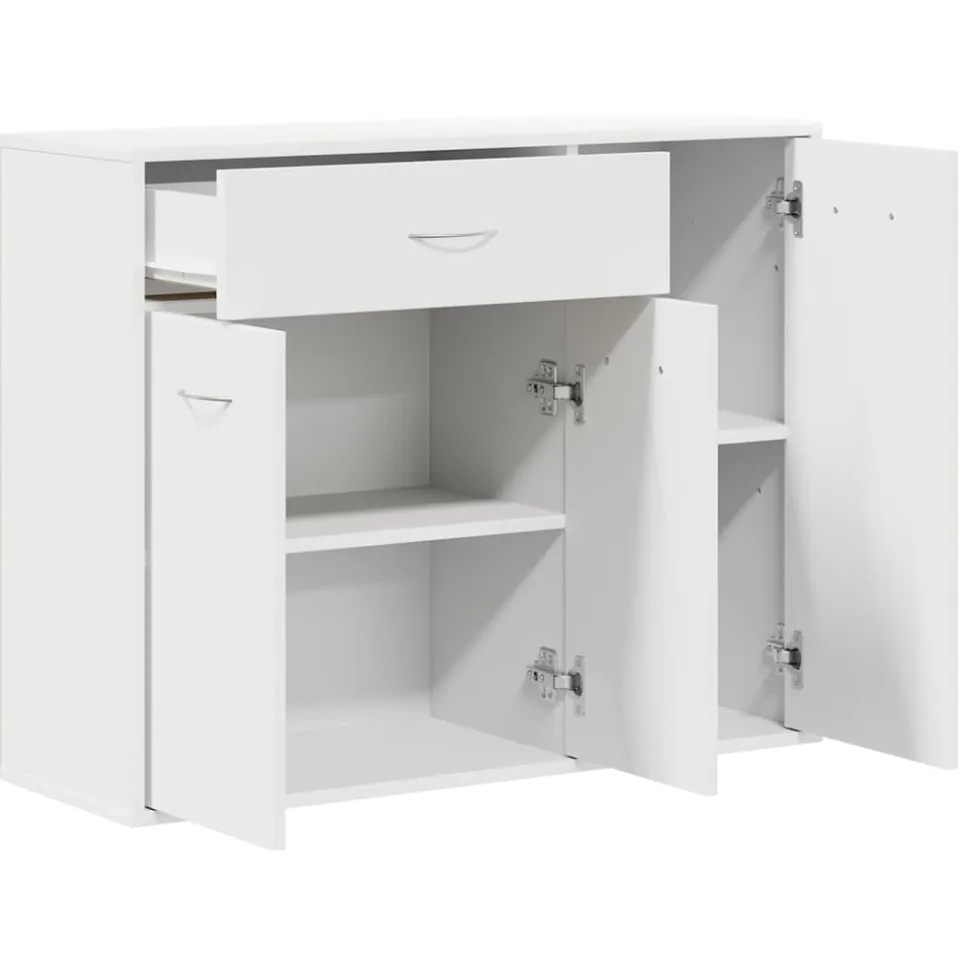 vidaXL Dressoir 88x30x70 cm bewerkt hout wit, foto 4