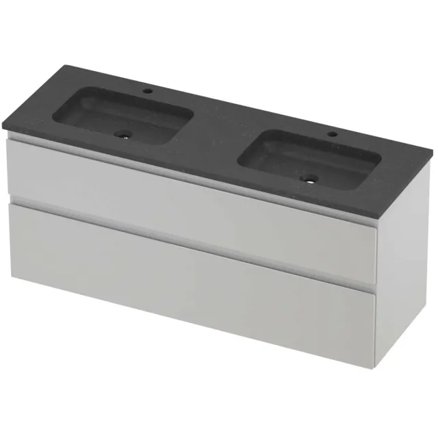 Proline Rollo Badmeubelset Hardsteen Elegant Dubbel 140x46x62 cm Blue Stone Glans Wit