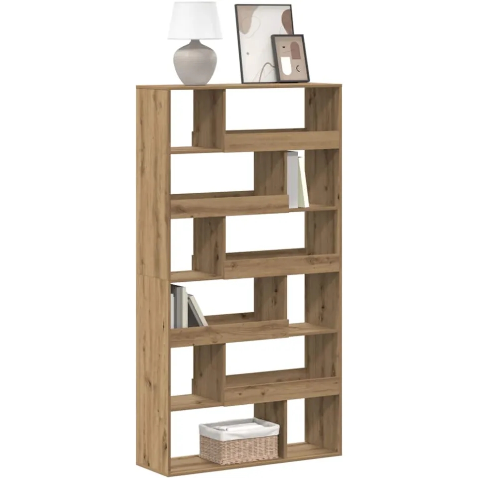 vidaXL Boekenkast 100x33x187,5 cm bewerkt hout artisanaal eikenkleurig, foto 3