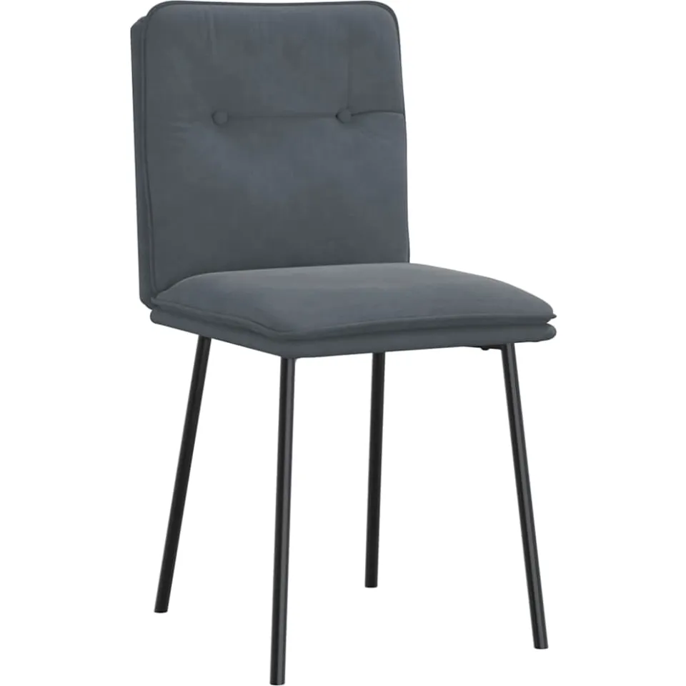 vidaXL Eetkamerstoelen 6 st fluweel donkergrijs