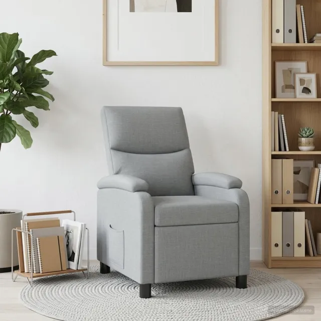 vidaXL Relaxfauteuil Lichtgrijs Stof