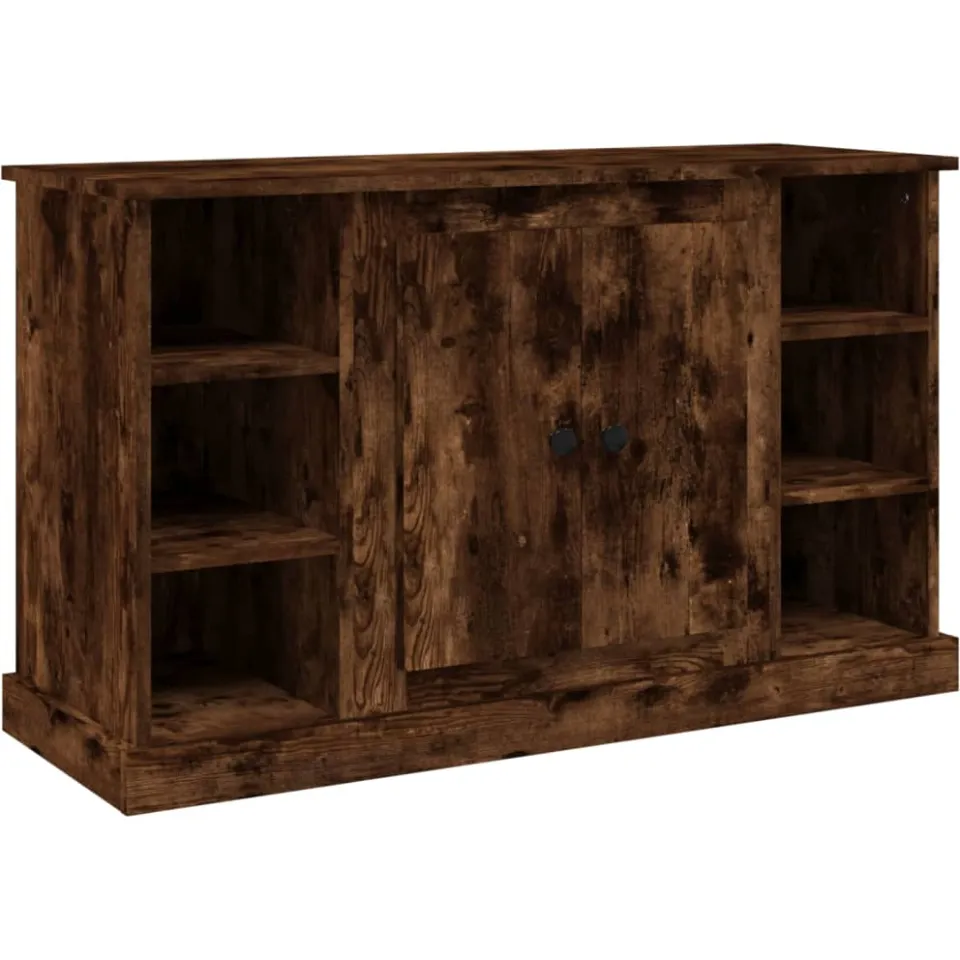 vidaXL Dressoir 100x35,5x60 cm bewerkt hout gerookt eikenkleurig Bruin