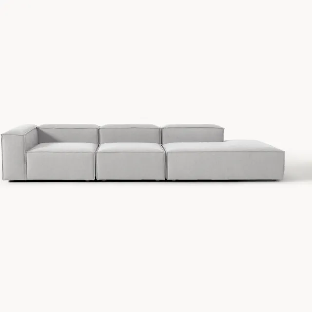 Westwing Collection Modulaire XL chaise longue Lennon grijs