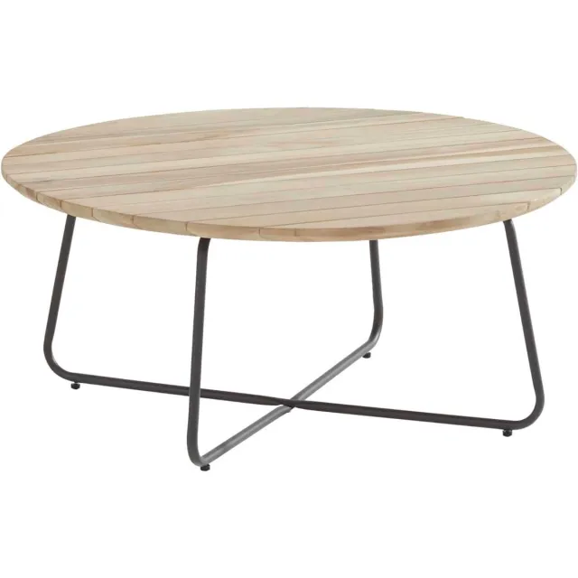 4 Seasons Outdoor 4-Seasons Axel koffietafel Ø 90 cm. Hout kleur Antraciet