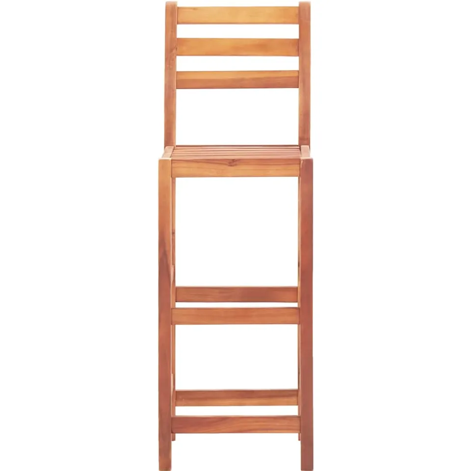 vidaXL Barstoelen 4 st massief acaciahout bruin, foto 3