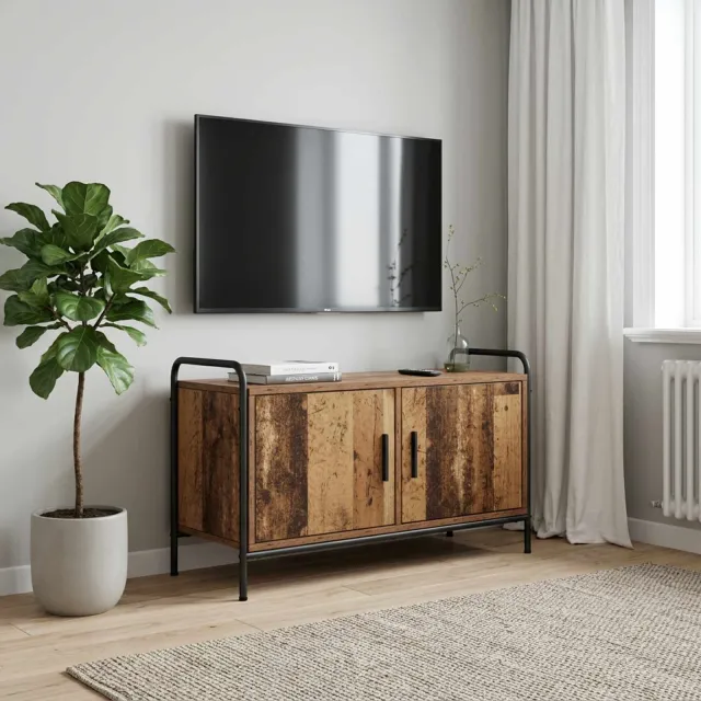 vidaXL Tv-meubel 79,5 x 33 x 50 cm Oud hout Bewerkt hout bruin, foto 2