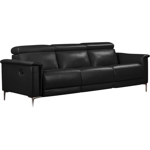 Notio Living Lund-Sofa 3-zits - 2 Relax - Zwart PU