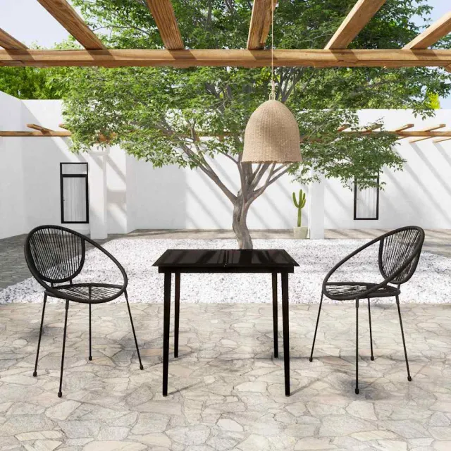 vidaXL 3-delige Tuinset zwart, foto 2