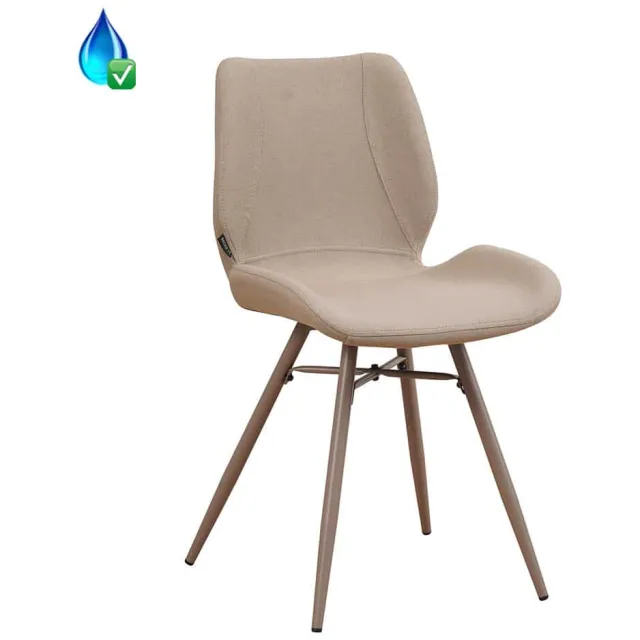 NordXL Stoel Jena taupe gerecycled polyester