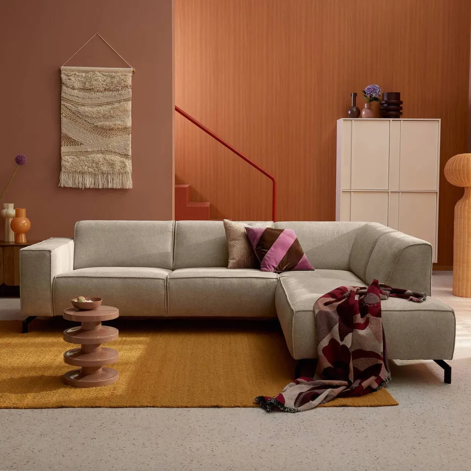 NOUS Living hoekbank rechts Brent - beige, foto 5