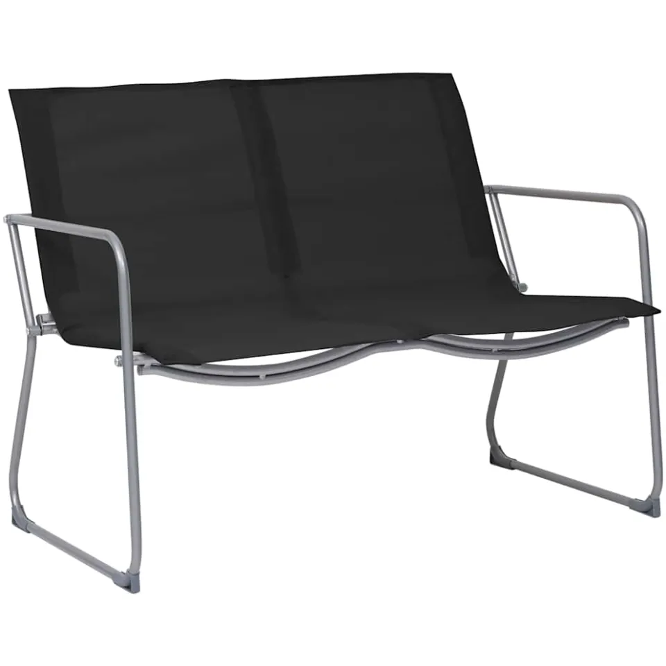 vidaXL 4-delige Loungeset stof en staal zwart, foto 3