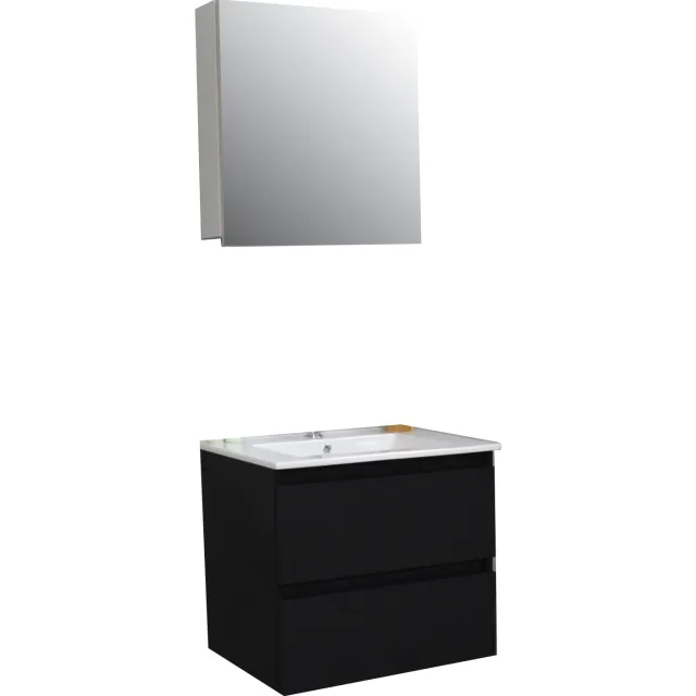 Boss & Wessing BWS Pepper badmeubelset porselein mat zwart