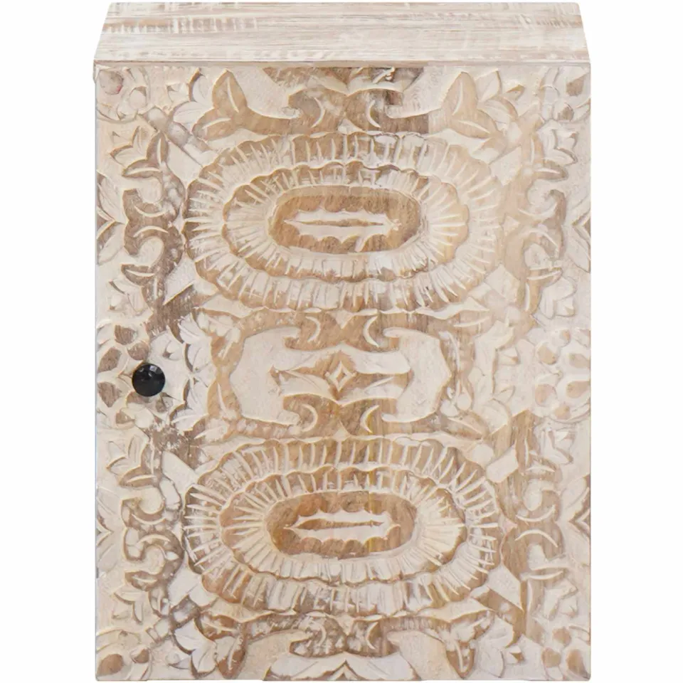 vidaXL Badkamer Hangkast Wit 38 x 33,5 x 48 cm Massief Mango Hout, foto 3