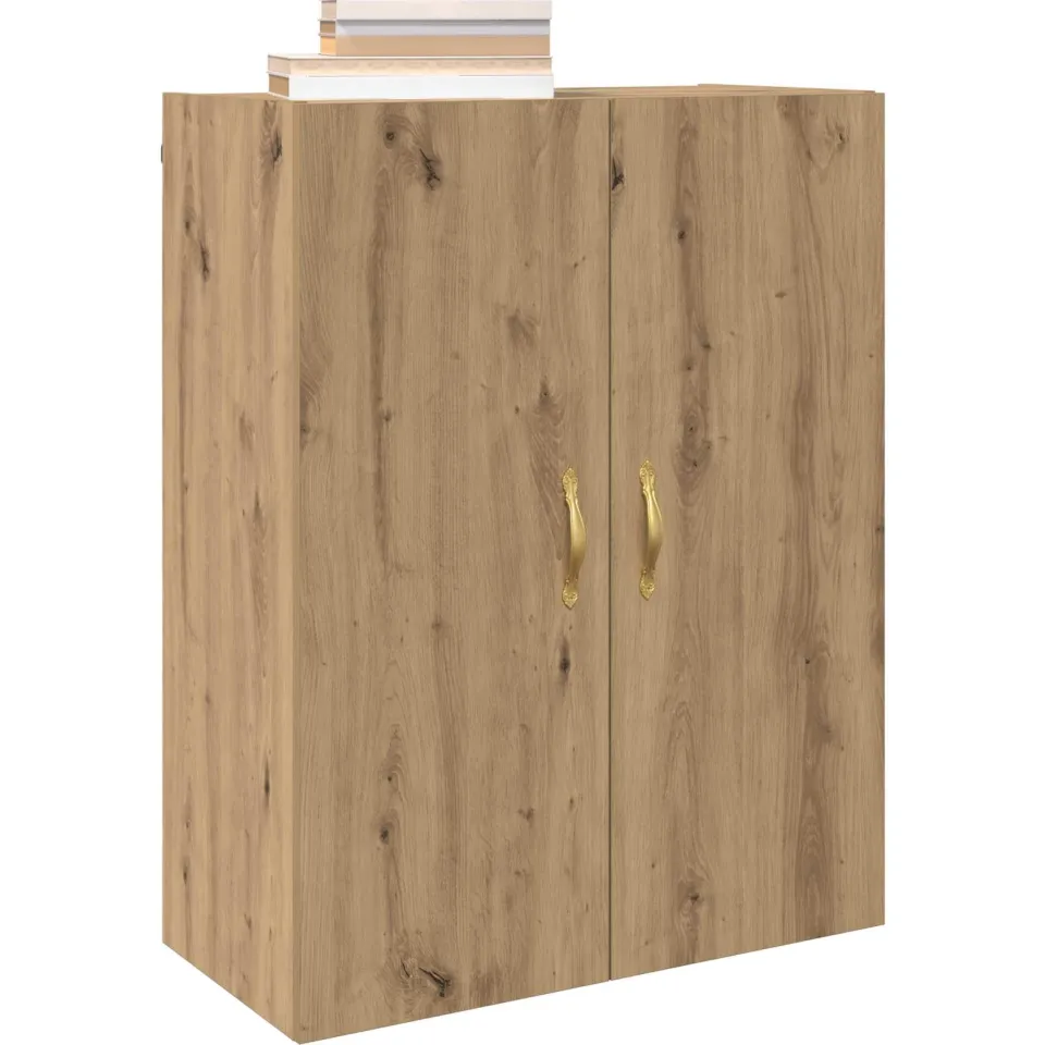 vidaXL Wandkast 2 st Artisan Eiken 69,5 x 34 x 90 cm Bewerkt hout Bruin