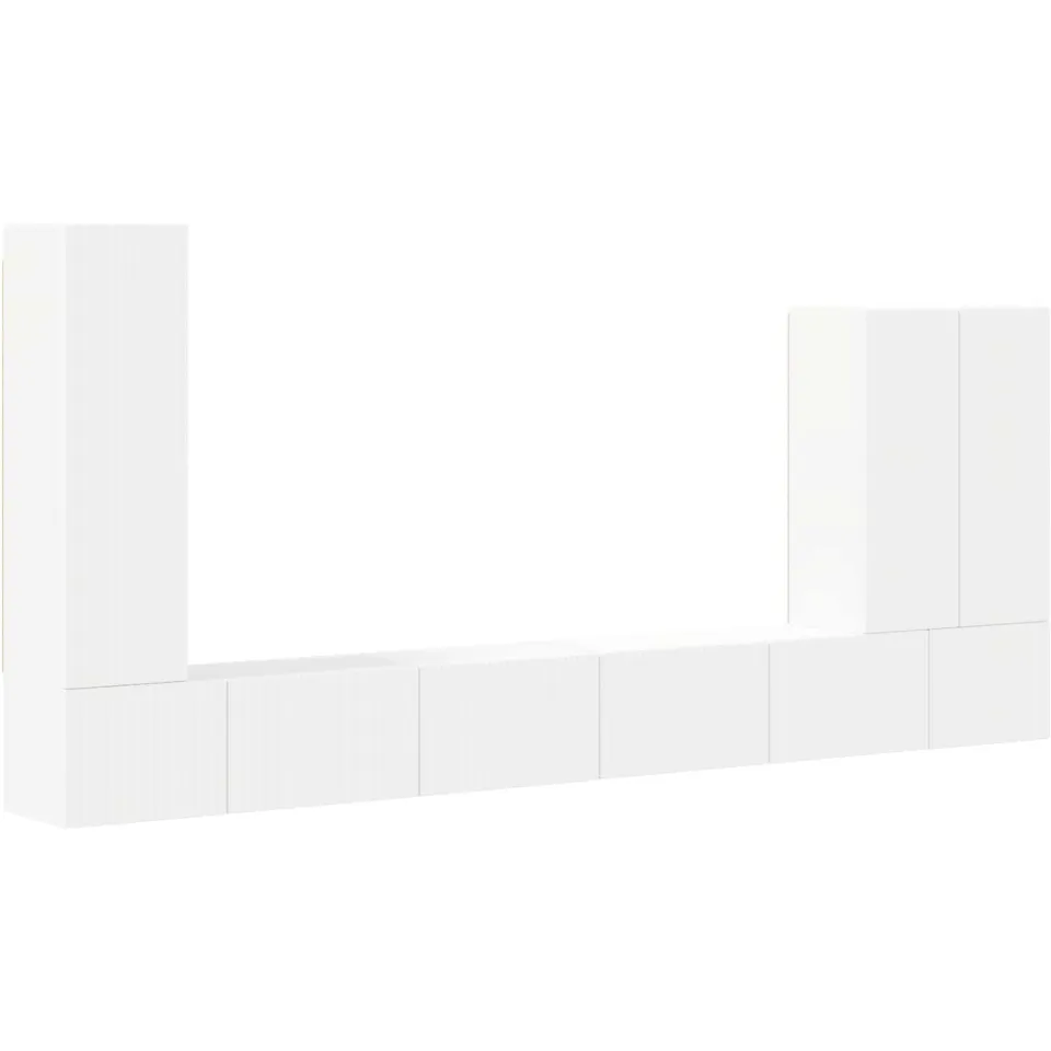 vidaXL TV Wandkast Set 6 st Wit, foto 3