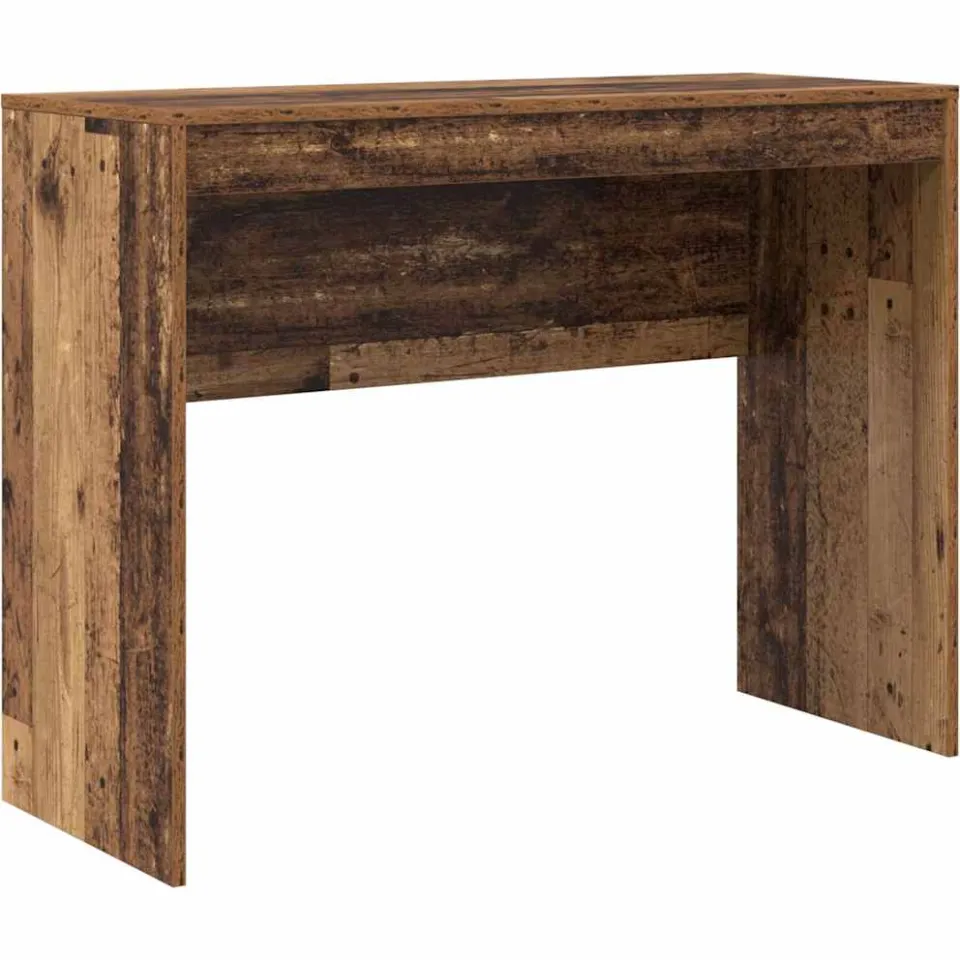 vidaXL Bureau Oudhout 100 x 40 x 76 cm bruin, foto 3