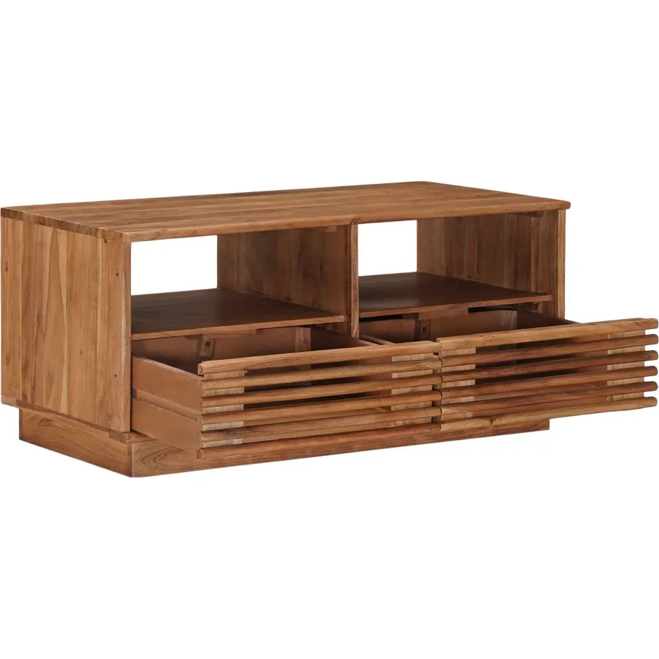 vidaXL Handgemaakte Koffietafel Teak bruin 85 x 45,5 x 40 cm, foto 2