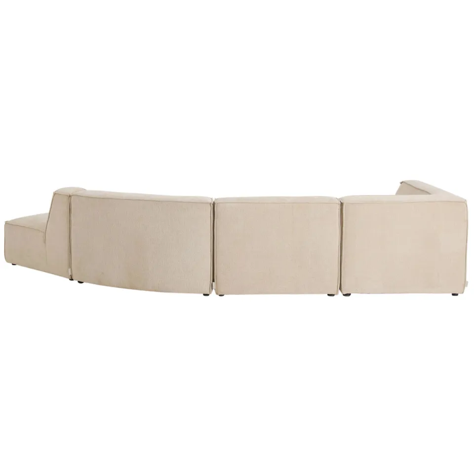 NOUS Living hoekbank met ronde hoek Newton - beige, foto 2
