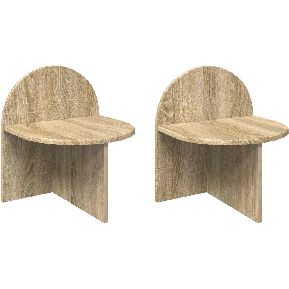 vidaXL Nachtkastje 2 st Sonoma Eiken 40 x 35,5 x 45,5 cm, foto 3