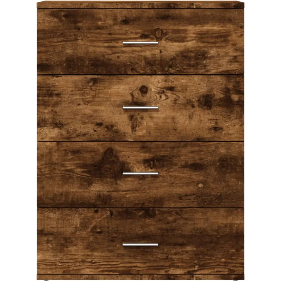 vidaXL Dressoir 60x39x80 cm bewerkt hout gerookt eikenkleurig, foto 4
