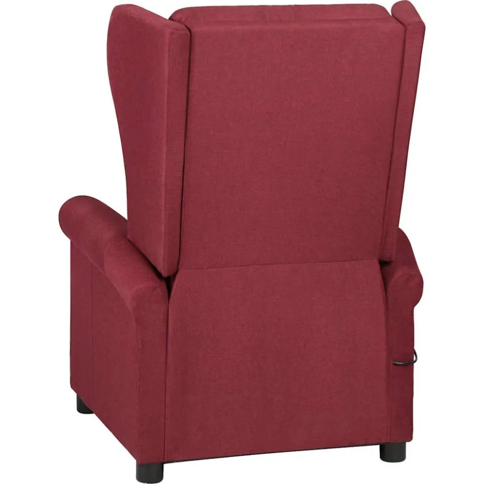 vidaXL Massagestoel stof wijnrood, foto 3