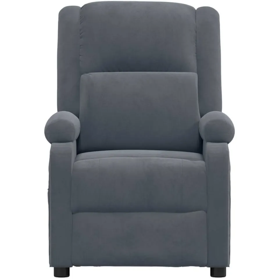 vidaXL Massagestoel fluweel donkergrijs