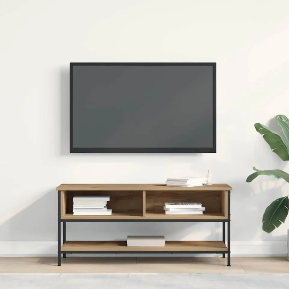vidaXL Tv-meubelset 100 x 35 x 45 cm Artisan Eiken Bewerkt hout, foto 4