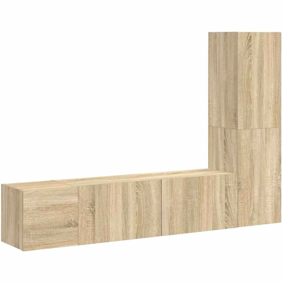 vidaXL 3-delige Tv-meubelset bewerkt hout sonoma eikenkleurig, foto 3