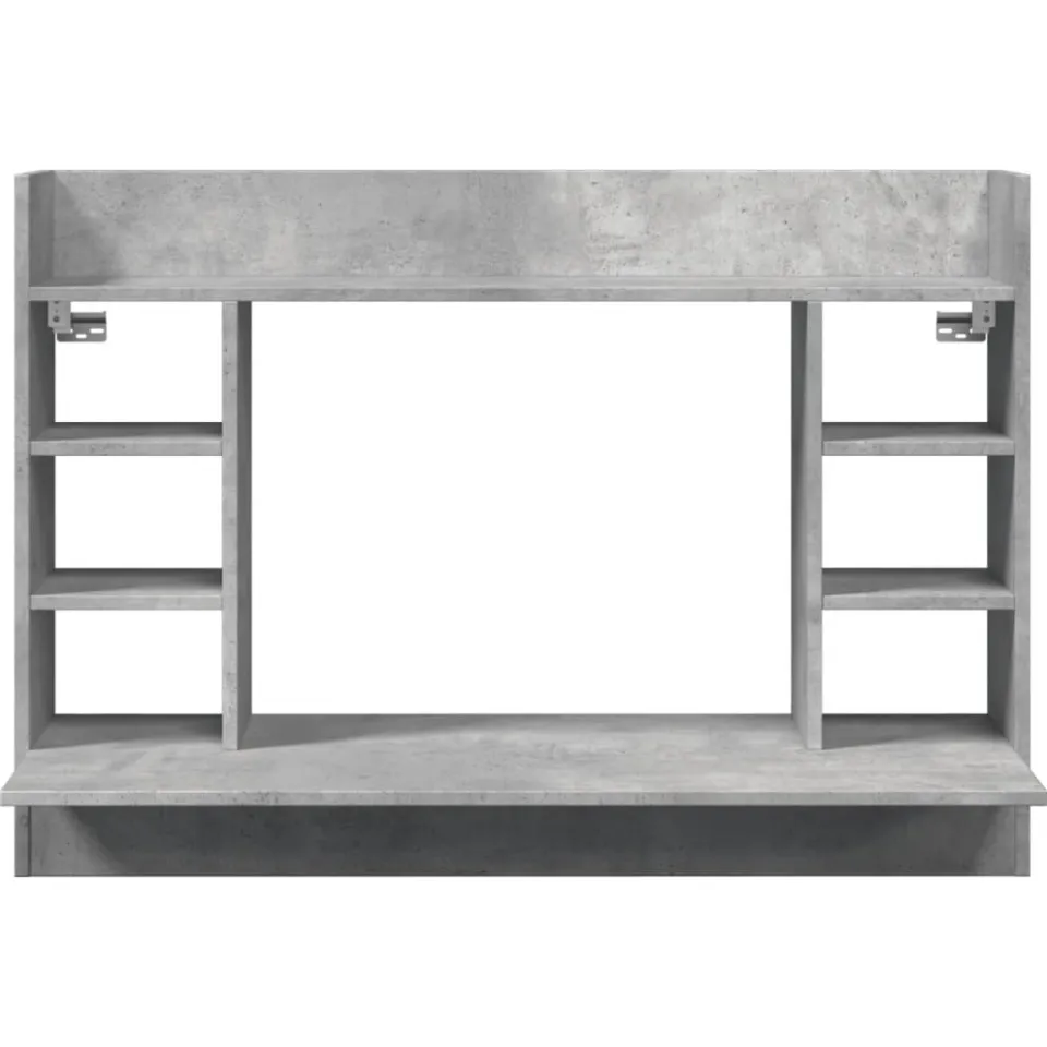 vidaXL Wandbureau 105x48x75 cm bewerkt hout betongrijs