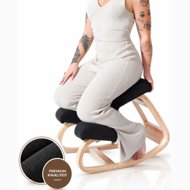 BY JRM Ergonomische Bureaustoel voor Volwassenen (Naturel) - Comfortable Kniestoel - Max 130kg