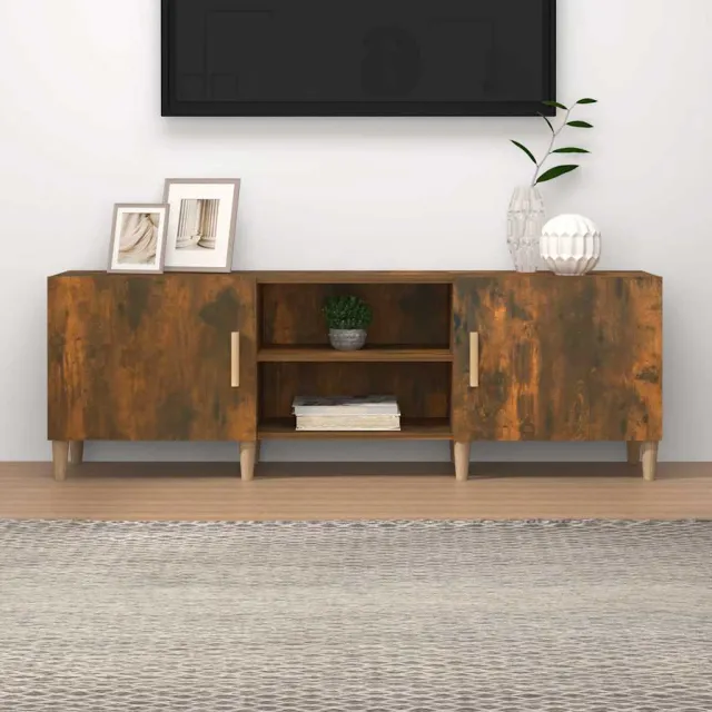 vidaXL Tv-meubel 150x30x50 cm bewerkt hout gerookt eikenkleurig, foto 2