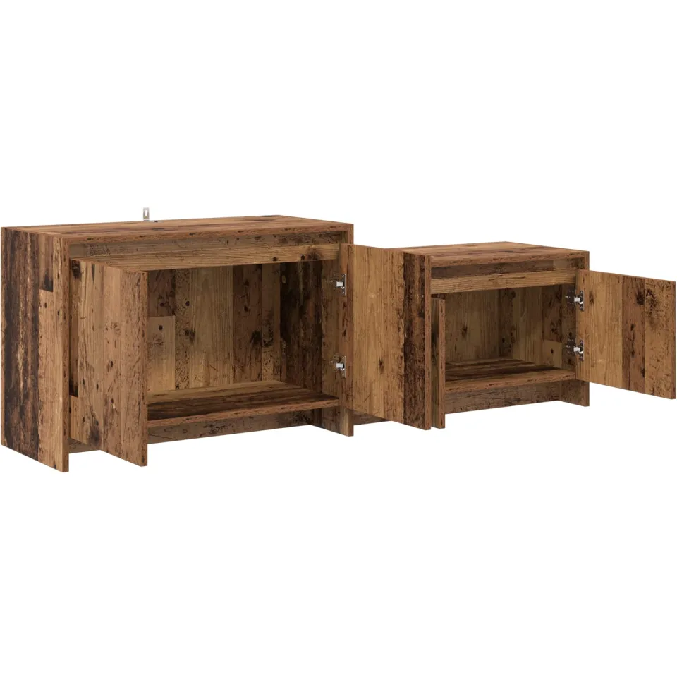 vidaXL Tv-meubel 147 x 35 x 50 cm Oud hout Bewerkt hout bruin, foto 2