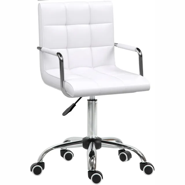 MokoHub Bureaustoel Manager - Fauteuil - Draaibaar - In Hoogte Verstelbaar - Ergonomisch - 45x39x50-84-99 cm - Wit